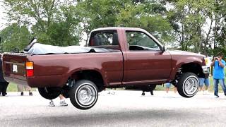 Lowrider Truck Dances and Blows Tires