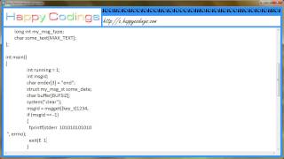 This is the sender program using Message Queues C Code Example