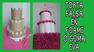 #tortafalsa #maquetatorta #camuflajefoami Torta falsa en foami o Goma eva