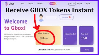 Receive GBOX Tokens Instant || BSC Based Token Airdrop || Don't Miss