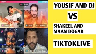 Yousif and dj vs shakeel and maan dogar tiktok live #yousiflive1#tiktoklive #shortslive #shortsfeed