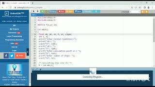 Eulers method using c programming