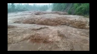 Heavy Rain In Dang District, Flood In River