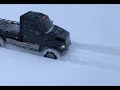 traxxas trx6 ultimate hauler trying fresh snow