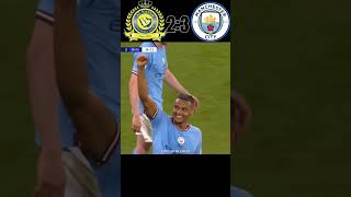 Al Nassr vs Manchester City Imajinary match #ronaldo vs #haaland 🔥 #football #youtubeshorts