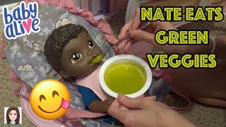 Baby Alive Boy Nate Eats Green Veggies!