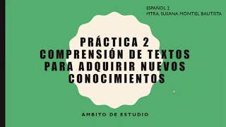 P2-2o Comprensión de textos para adquirir nuevos conocimientos