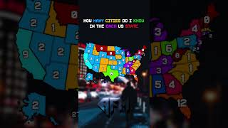 How many cities do I know in each US state #shorts #mapping