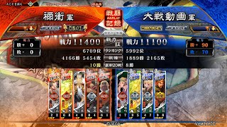 5枚張角歩兵単 VS 関羽馬超呂凱【三国志大戦】