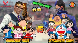 Shinchan team vs doraemon team in Valorant 😱 | who will win? | shinchan doraemon playing valorant 😂