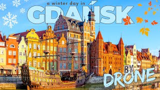 A WINTER DAY IN GDAŃSK by drone | 4K | Simply beautiful!