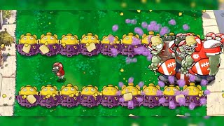 PVZ 1  challenge：Can the infinite olive giant pass through the melancholy pumpkin mushroom array