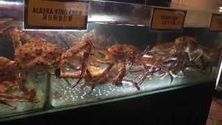 Live crabs on display in Singapore restaurants