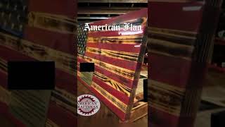 We Made This American Flag Out of Stained Wood