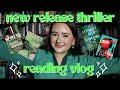 NEW RELEASE THRILLER READING VLOG 2023 | snowy isolated vibes, ARCs, 2 slays & 2 flops