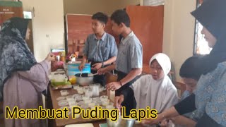 Praktek Membuat Puding Lapis (Susu) siswa SLB BINA MANDIRI Kota Bogor