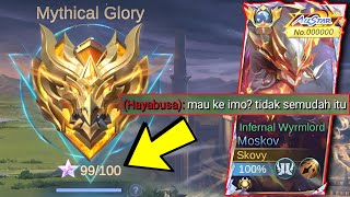 NGERI😱 TOP GLOBAL MOSKOV -1 STAR MENUJU IMMORTAL KETEMU MUSUH JAGO BANGET, AUTO GUE BANTAI ~ MLBB