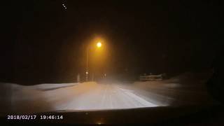 【大雪注意】道道104号網走端野線走行動画【視界不良走行注意】