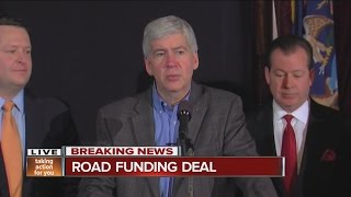 Governor Snyder announces road funding deal