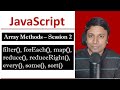 JavaScript Array Methods Session 2 - filter, map, forEach, reduce, reduceRight, every, some and sort