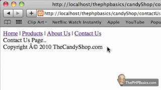 Tutorial 8 - PHP Include - Part 2/2
