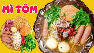 Cách Nấu Mì Tôm Đầy Đủ Dinh Dưỡng Cho Bữa Sáng Hoàn Hảo 🍜✨ | HI HÀ THU #hihathu #cooking