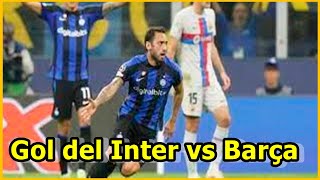 Gol del Inter de Milan vs FC Barcelona.