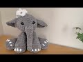 Crochet an Elephant with me/ Easy beginner friendly crochet Elephant/ Minimum sew crochet plushie