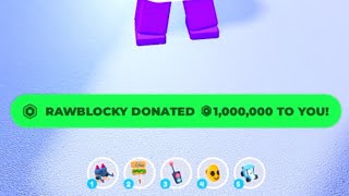 I GOT SMITED ON PLS DONATE!! (1,000,000 Robux)