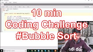 Coding Challenge - Bubble Sort | 10 min #coding | ICSE Java Programs