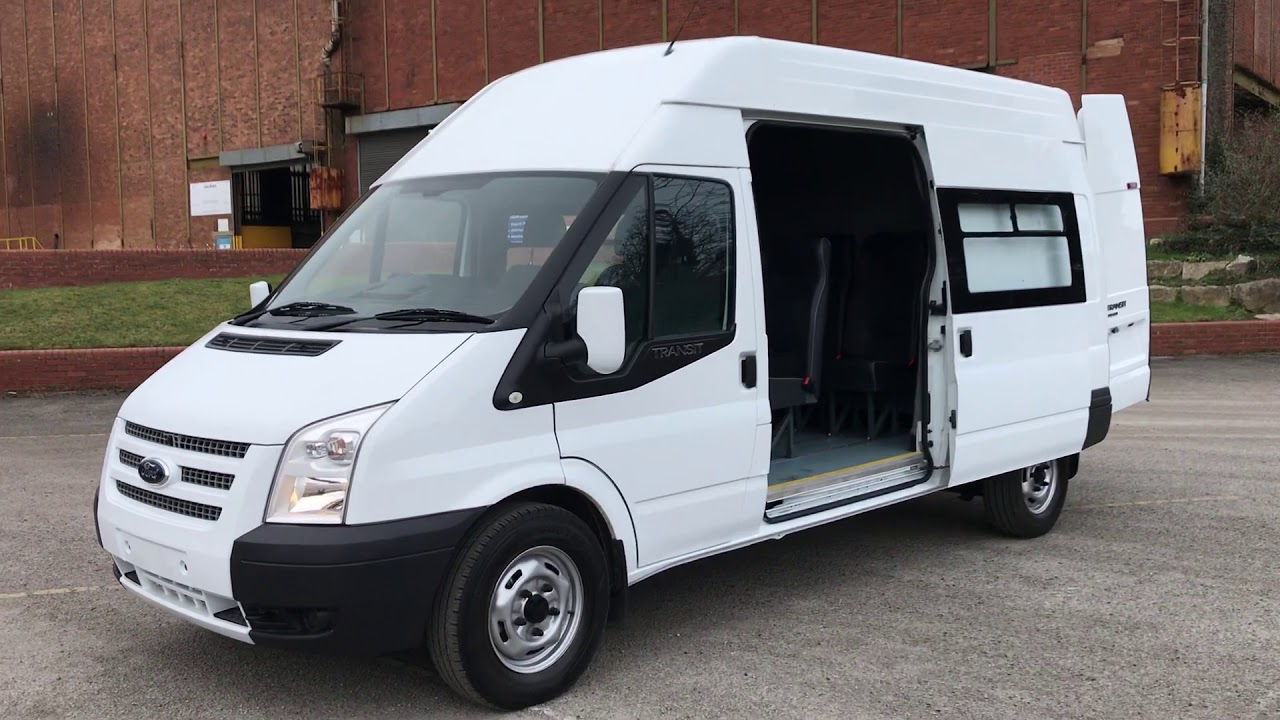 Ford Transit 2.2Tdci 125ps T350 Lwb High Roof 9 Seat D/Crew Cab Window ...