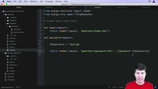 009 Making a Random Password | Full stack Development | Django | Python | Full Course |