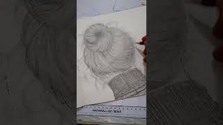 How to draw a sketch of hair.#shorts #viral #youtube  #trending #youtube shorts