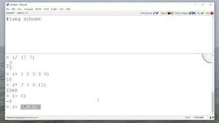 Scheme Programming - Prefix notation and simple arithmetic