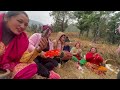 winter picnic in village साह्रै रमाईलो बनभोज susmita gharti