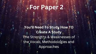 How To Design A Study for Paper 2 9990