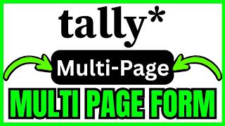 How To MAKE A MULTI PAGE FORM In Tally.so (QUICK & EASY) 2026