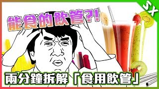 即棄的環保飲管？兩分鐘拆解「食用飲管」【中文字幕】