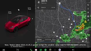 Tesla Adds Weather Radar Map to Intel-Powered Cars