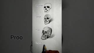 how to draw a skull 💀 😱🔥#art #youtubeshorts #shorts #trending #@ArtwithBir_9