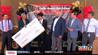 Caddo Magnet High School receives $10,000 donation from Amazon