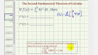 Ex 2: The Second Fundamental Theorem of Calculus (Reverse Order)