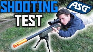 ASG M40A5 Gas Sniper Shooting Test- Airsoft Sniper | Chrono/Accuracy/Damage Test