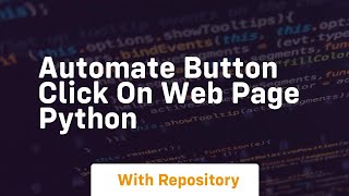 automate button click on web page python