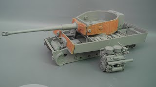 Trumpeter 00945  Tiger I Full Build Part 1 (Zimmerit  & Engine)