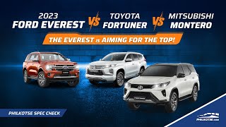 2023 Ford Everest vs Toyota Fortuner and Mitsubishi Montero | Philkotse Spec Check