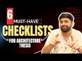 6 Must-Have Checklist for your Architecture Thesis