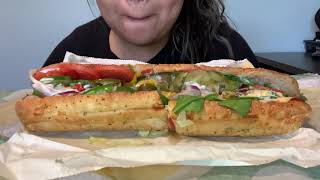 SUBWAY 12 INCH SANDWICH MUKBANG ASMR (NO TALKING BIG BITES)