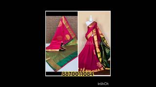 #Merserized Handloom Cotton Silk Sarees#Contrast Rich Pallu#trending# new#cotton#