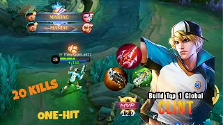 20 Kills 2x MANIAC!! OP Item (ONE HIT) - Build Top Global Clint | Mobile Legends |